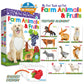 My Touch And Feel English Spanish Bilingual Picture Double Sided Sensory Flash Cards For Infant, Toddlers, Kids, Learn Animals,