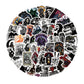 62Pcs Horror Grim Reaper Stickers Pack, Skeleton Death Waterproof Vinyal Decals For Water Bottle, Laptop, Phone, Scrabook, Journ