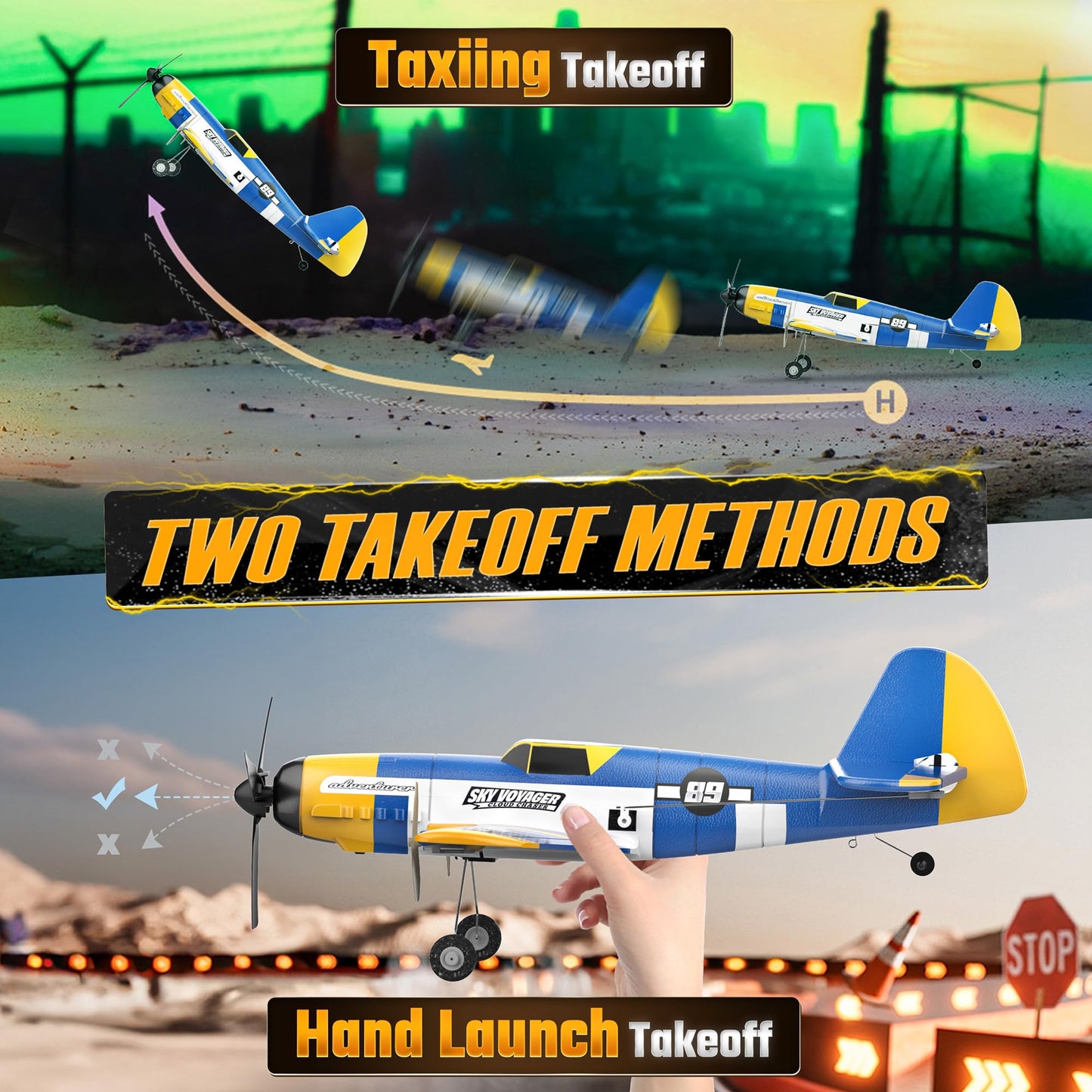 Bezgar Hq089 Rc Plane, Drones For Kids, 6-Axis Gyro Remote Control Airplane, Rc Helicopter, Easy Control For Beginners Toys With