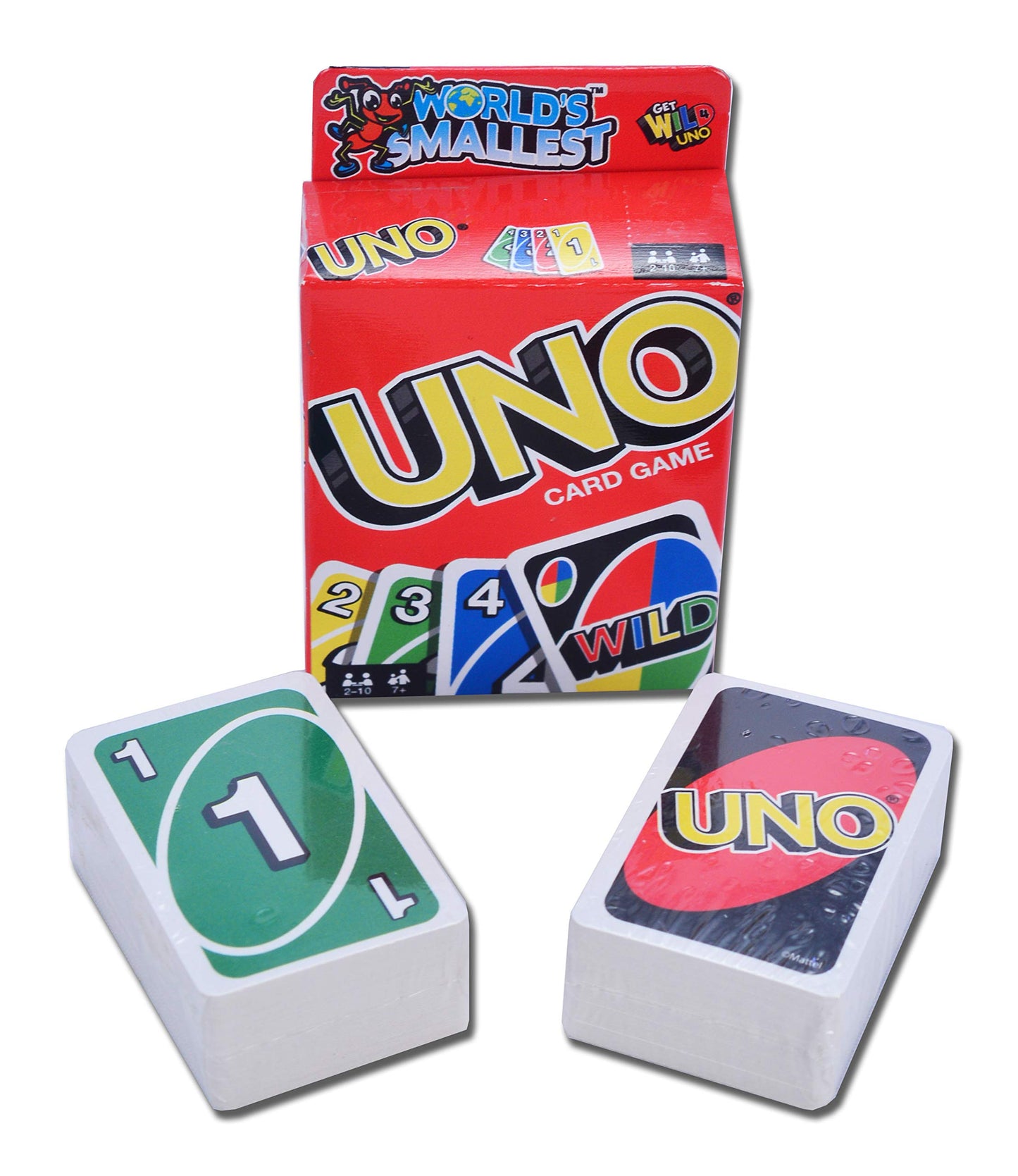 World's Smallest UNO - Compact Playing Card Game - Plastic - One Size - Model 568