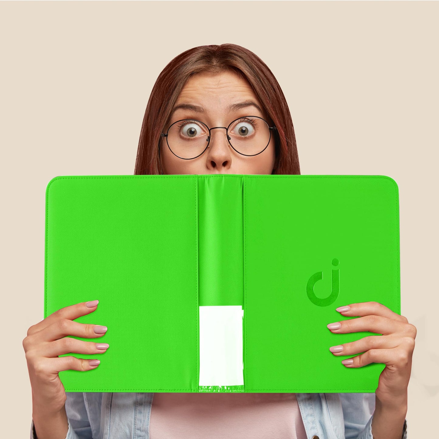 Toploader Binder  Holds 128 Top Loaders - 4 Pocket Top Loader Binder for 3 x 4 Rigid Card Holders for Trading Cards or Sports Cards  Model A - Brilliant Green