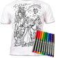 Splat Planet T-Shirt Princess T-Shirt Magica Da Colorare Con 10 Penne Magiche Lavabili Atossiche - Colora La Tua Maglietta, Colo