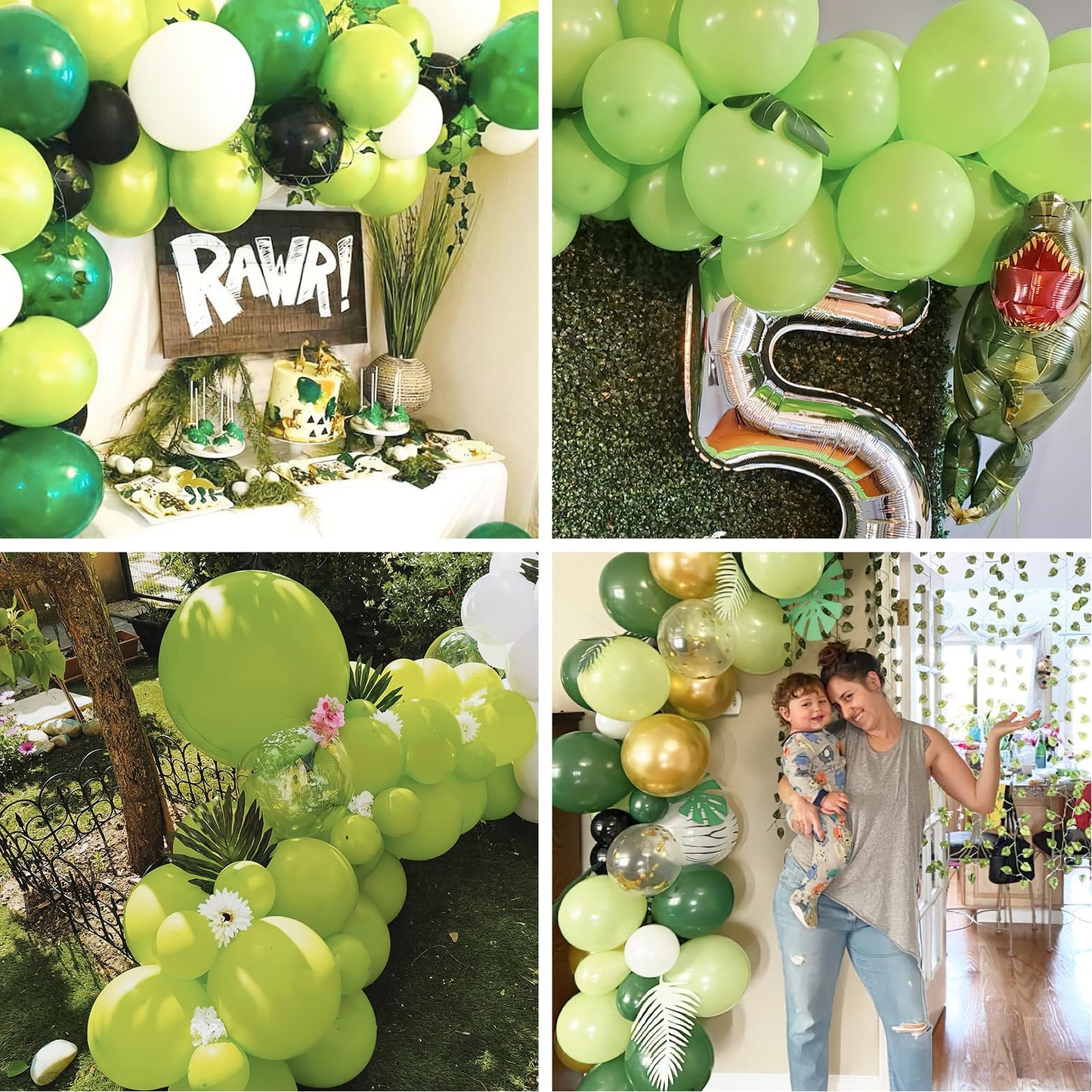 Partywoo Lime Green Balloons, 100 Pcs Green Balloons Different Sizes Pack Of 36 Inch 18 Inch 12 Inch 10 Inch 5 Inch For Balloon Garland As Birthday Decorations, Wedding Decorations, Party Decorations