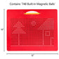 Playmags Magnetic Drawing Board, Large Writing Tablet for Kids & Toddlers, Magnet Beads w/Drawing Stylus, (12 x 10) - STEM Educa