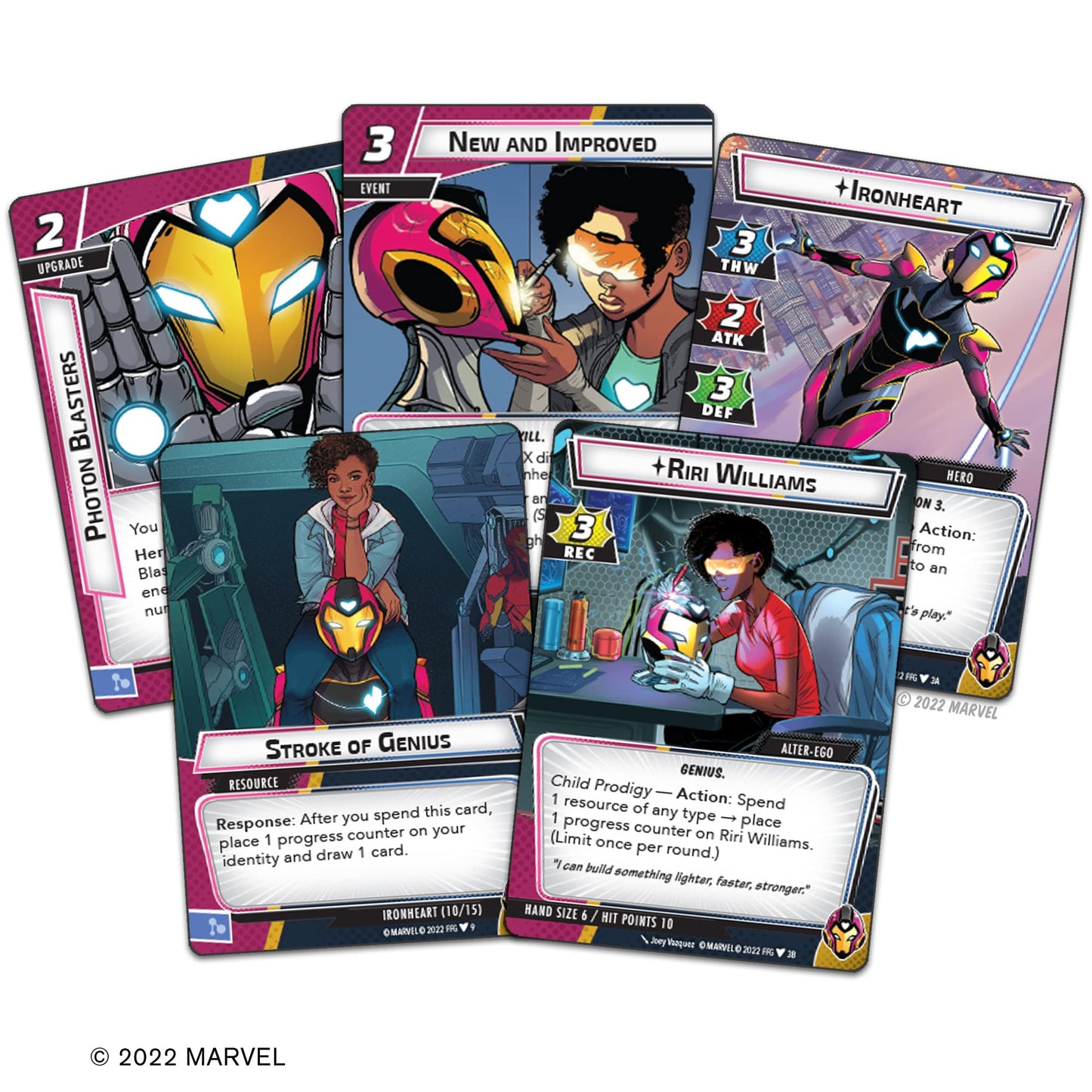Marvel Champions: The Card Game Ironheart HERO PACK - Superhero Strategy Game  Cooperative Game for Kids and mature-themeds  Ages 14+  1-4 Players  45-90 Minute Playtime  Made by Fantasy Flight Games