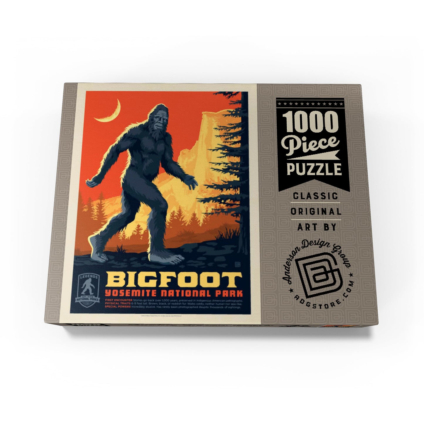 MyPuzzle.com 1000 Piece Jigsaw Puzzle - Yosemite's Bigfoot Vintage Poster, Colorful Cardboard for Adults