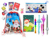 SHUDAUSHI 15pcs Santa Claus Theme Stationery Gift Set for Kids, Christmas Day Gift for Kids Santa Claus Bag, Diary, Cards Return