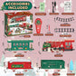 Christmas Train Set - Updated Remote Control Christmas Train Toys W/Smoke, Sounds, Lights, Rechargeable Electric Train For Aroun