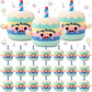 Gejoy 24 Pcs Birthday Cake Mini Stuffed Animal Classroom Party Favors