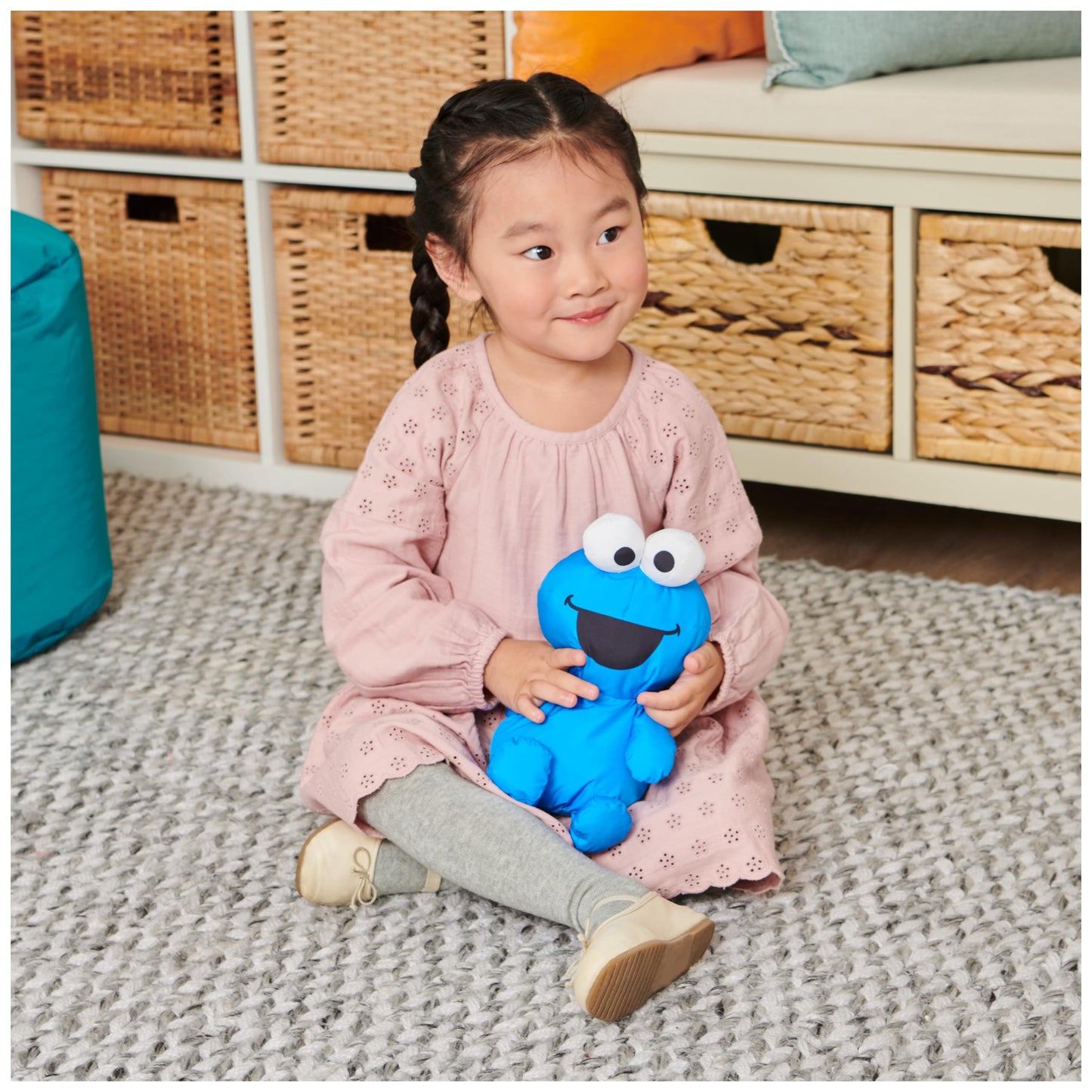 GUND Sesame Street Official Cookie Monster Muppet Plush  enhanced Nylon Plush Toy for Ages 1 & Up  Blue  7