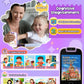 Shiningstone Kids Smart Phone for Girls, Kid Toy Phone for Toddlers, Toddler Phone with Dual Camera Puzzle Games Touchscreen, Le