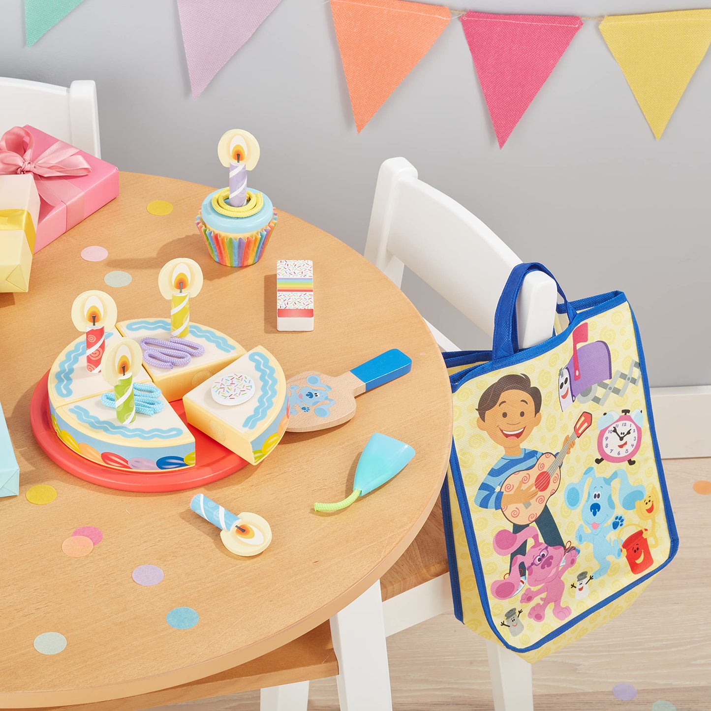Melissa & Doug Wooden Birthday Party Play Set, 38 Pieces, Multi Color, Model 33018