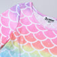 Rainbow Mermaid Dresses Matching Doll&Girls Long Sleeve Birthday Gifts 4T 5T