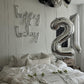 Silver 2 Balloon, Number Balloonss 40 Inch, 2Nd Balloon Number Birthday Decorations, Two Second Birthday Party Supplies, Number