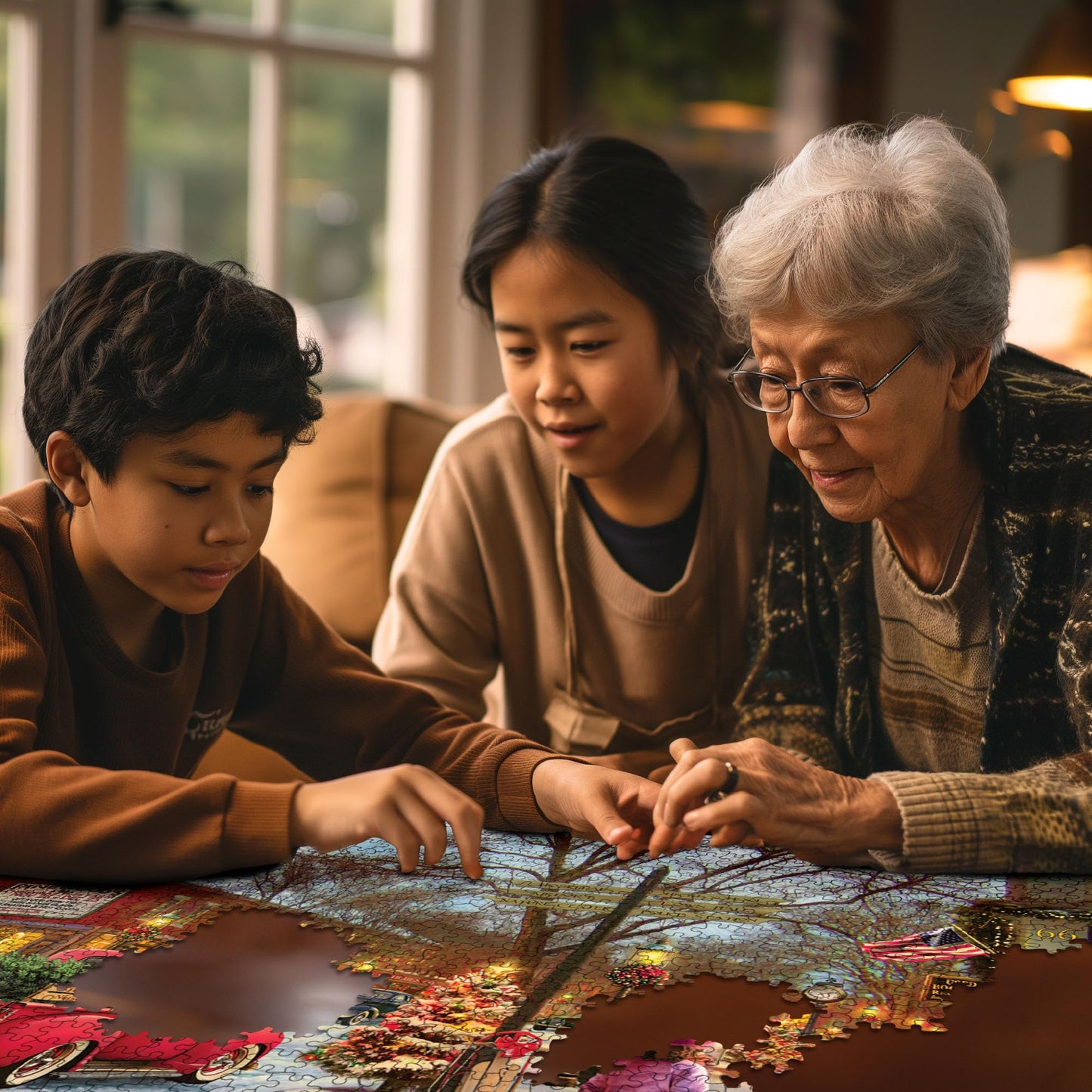 White Mountain Christmas Puzzles 1000 Pieces Winter Theme Jigsaw Puzzle For Adults And Family - Main Street