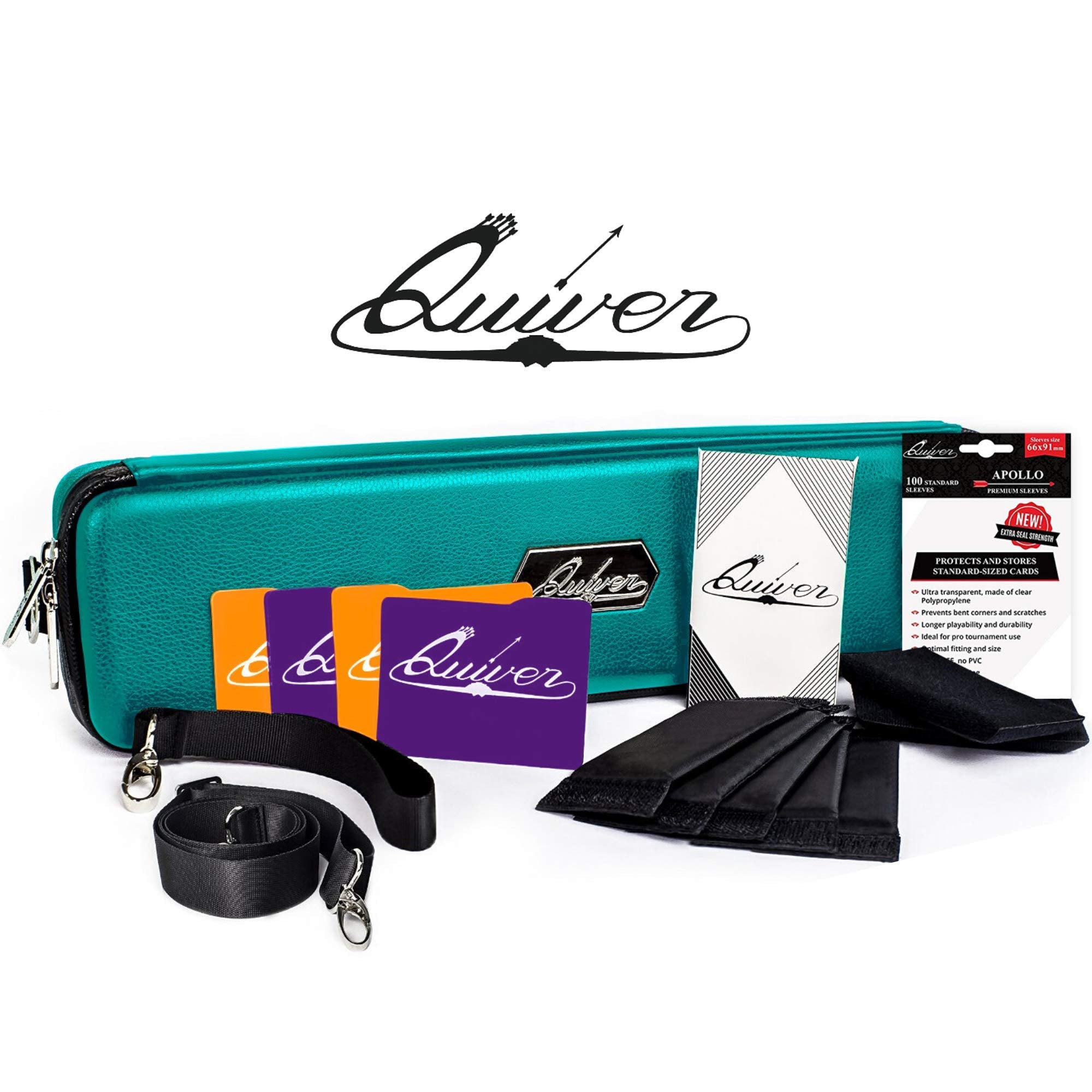 Quiver Time Teal Quiver Card Carrying Case - Faux Leather MTG Deck
