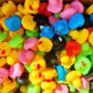 Dztian 12 Pcs Multicolored Mini Multicolor Rubber Ducks Baby Bath Ducky Bathtub Pool Squeaky Little Duck Toys For Shower/Party D