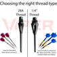 Viper Dart Accessory - Diamond 1/4" Thread Soft Tip Dart Points, Black, 1000 Pack, Model 37-1615-01, Plastic