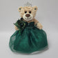 Kinnex Collections Since 1997 12'' Quince Anos Last Doll Teddy Bear With Dress (Centerpiece) ~ Arc09832-33 (Emerald Green)