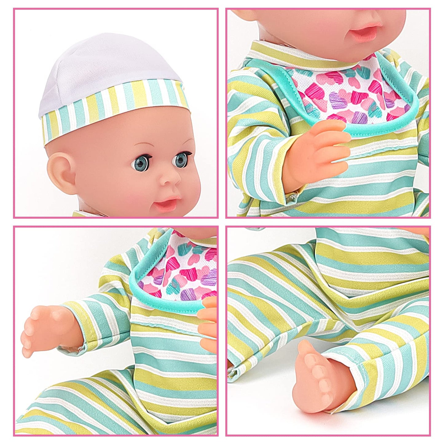 Deao Baby Doll Clothes For 12 13 14 Inch Dolls,6 Sets Doll Clothes And Accessories,Dress Up Fun,Doll Outfits Accessories Underwear For Doll Gift (Doll Not Included)