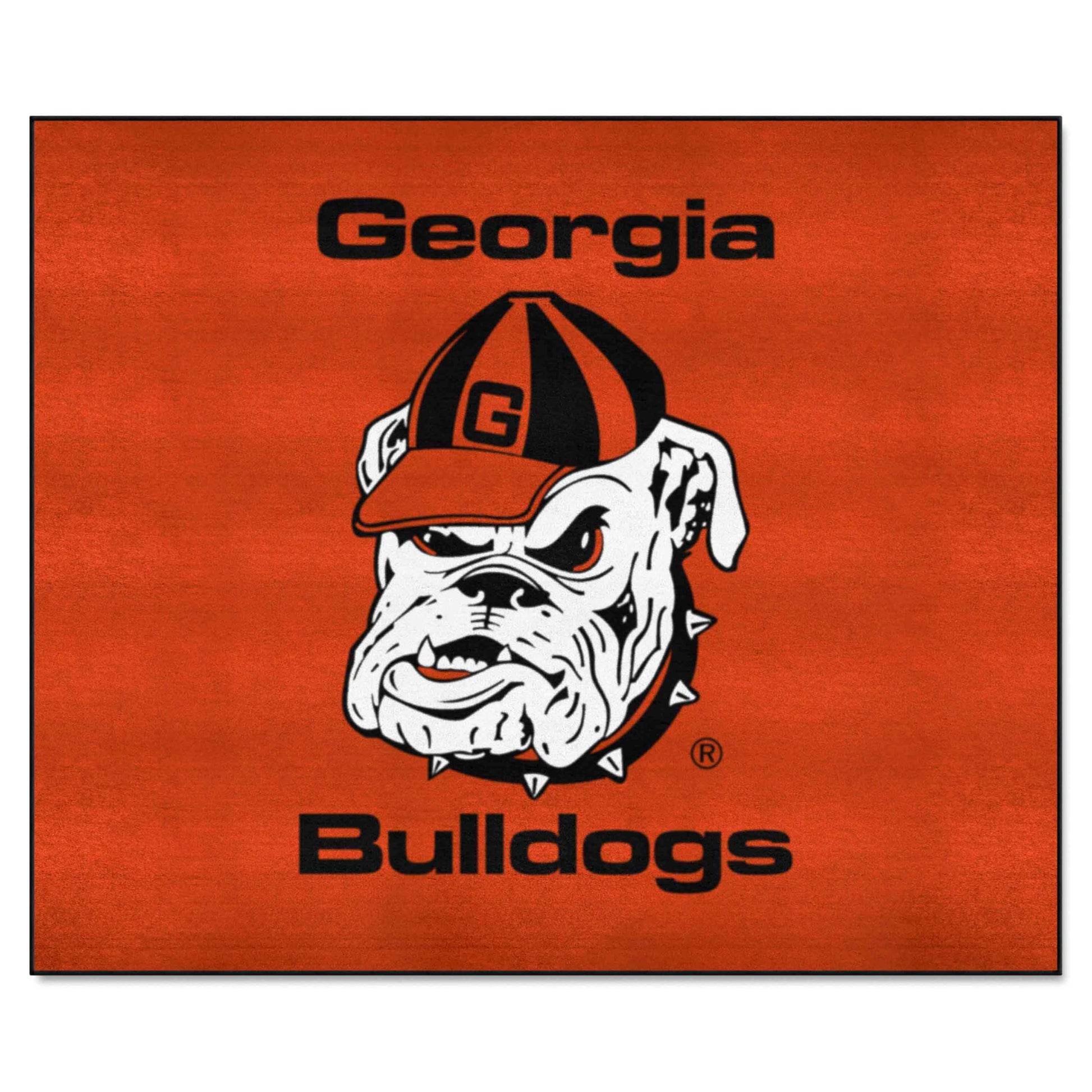 FANMATS 4958 Georgia Bulldogs Tailgater Rug - 5ft. x 6ft. Sports Fan Area Rug, Home Decor Rug and Tailgating Mat - Bulldog Logo,