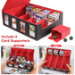 Card Deck Storage Box for Trading Cards 3000+MTG Deck Box with 24 Colorful Divider Tabs 4 Divider and Dice Box, Card Supporters