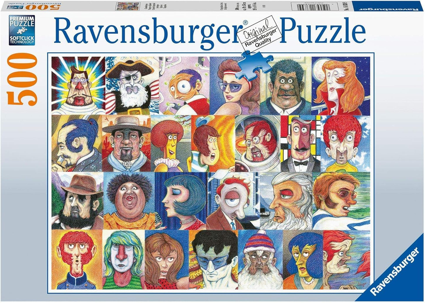 Ravensburger 500-Piece Jigsaw Puzzle - Typefaces, Multicolor, 20 x 14 in, Cardboard, Model 16830, Unique Softclick Technology