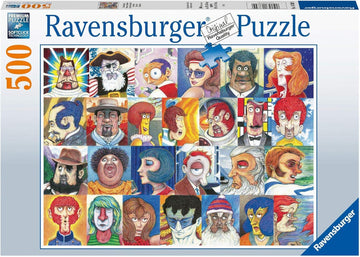 Ravensburger 500-Piece Jigsaw Puzzle - Typefaces, Multicolor, 20 x 14 in, Cardboard, Model 16830, Unique Softclick Technology