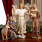 Nativity Scene Set With 11 Pieces - Magi, Angel, Shepherds, Jesus, Real Gold Trunk