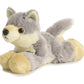 Aurora Bundle Of 2 8'' Floppy Beanbag Stuffed Wild Animals - Foxxie The Fox & Woolsey The Wolf