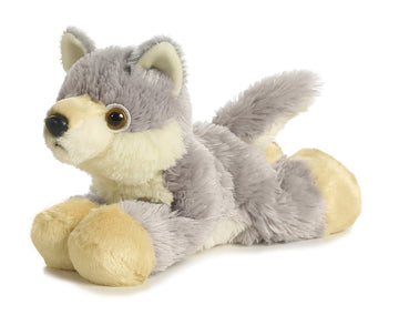 Aurora Bundle Of 2 8'' Floppy Beanbag Stuffed Wild Animals - Foxxie The Fox & Woolsey The Wolf