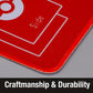 Biouai Playmat For Card Gameplay - Play Mat With Tube For 2 Player Trainer Game Playing(Red)