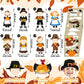 Qunclay 48 Sets Thanksgiving Pilgrim Boy and Girl Picture Frame Crafts Thanksgiving DIY Picture Frame Craft Kits Make Your Own P