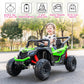 Run Fast 12v Ride on Car with Parent Remote Control Electric Ride on UTV Toys Car for Kids 3-5 2WD 25W Motors 4 Spring Suspension Safety Belt Horn Music and LED Lights (Green  12V)