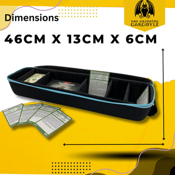 Grinning Gargoyle Collector Card Storage Case with Wrist and Shoulder Strap - enhanced Portable Card Game Travel Case - Holds up to 1350 Cards or Multiple MTG Deck Box - Organise and Protect (Blue)