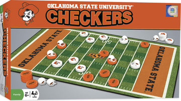 Masterpieces Ncaa Oklahoma State Cowboys, Checkers Board Game, For Ages 6+