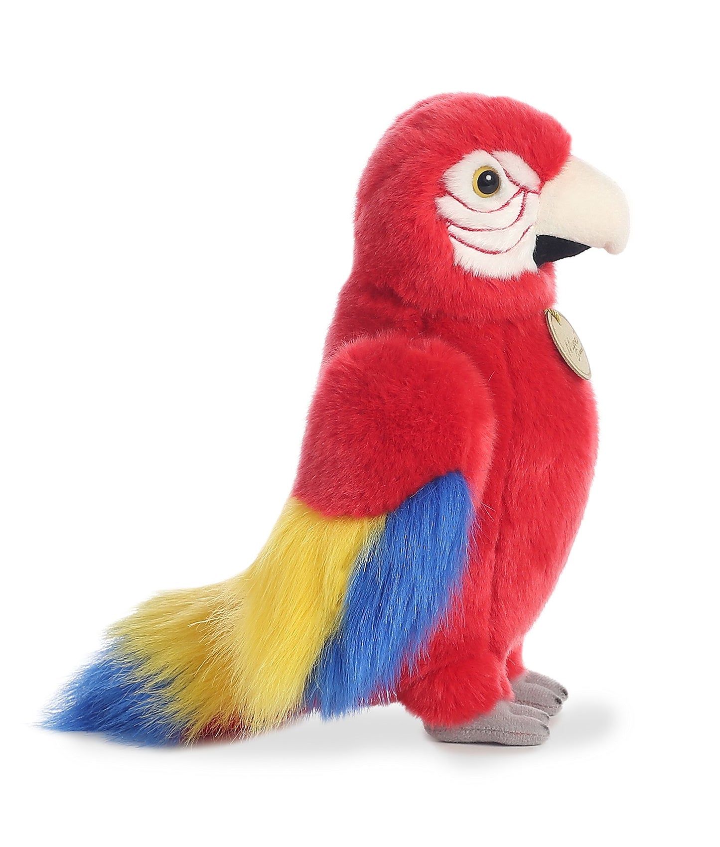 Aurora® Miyoni® Macaw Parrot Stuffed Animal - 11 Inches, Red - Lifelike Detail, Polyester Material, Model 26251