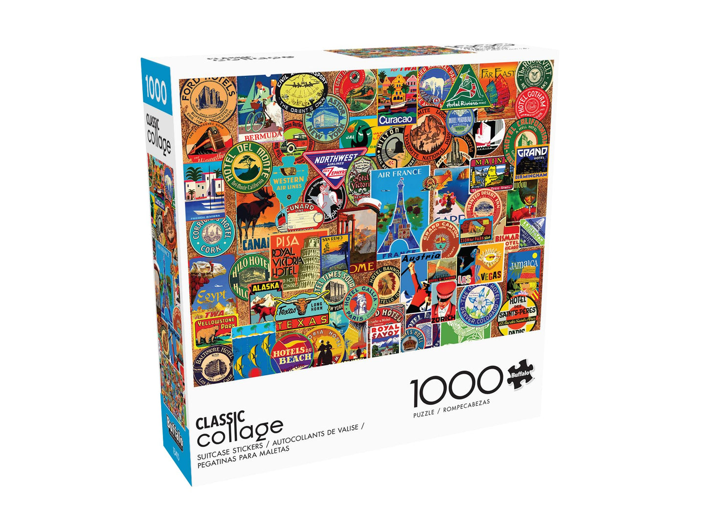 Buffalo Games - Lewis T Johnson - Suitcase Stickers - 1000 Piece Jigsaw Puzzle For Adults -Challenging Puzzle Perfect For Game Nights - Finished Size Is 26.75 X 19.75