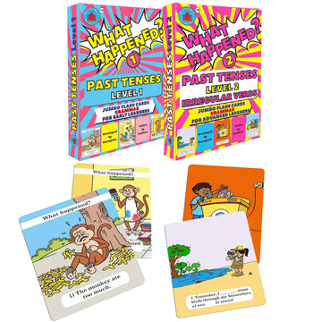 Brainy Bug Resources Flashcards And Child Resources For Teaching Language_Skills Educational Flash Cards(Past Tenses - Levels 1 