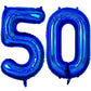 Number 50 Balloon 40 Inch, Navy Blue Big Number Balloon, Giant Foil 50 Balloons Numbers, Helium Birthday Balloons Number For Wom
