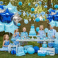TONIFUL 15Pcs 18 Inch Large Blue Silver Star Shape Foil Balloons Big Stars Helium Mylar Ballons for Birthday Wedding Baby Shower
