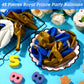 45 Pcs Royal Prince Balloons Blue and Gold Castle Crown Latex Balloon 12 Inches Prince Birthday Party Balloons Royal Blue Gold W