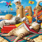 Yoofun Puzzles For Adults - Jigsaw Puzzles 1000 Pieces (Beach Cats, 27.6'' * 19.7'' (70Cm*50Cm))
