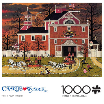 Buffalo Games - Charles Wysocki - Fire! - 1000 Piece Jigsaw Puzzle For Adults -Challenging Puzzle Perfect For Game Nights - Finished Size Is 26.75 X 19.75