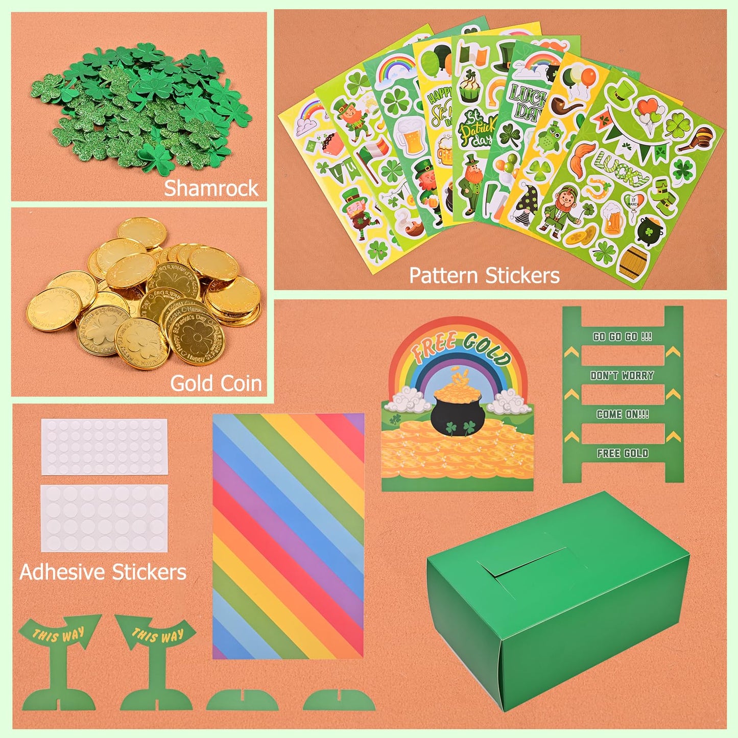 EnriQ Leprechaun Trap Kit St Patrick s Day Decoration Craft Activity DIY Set Up Traps to Catch Elves During St Patricks Day for