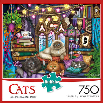Buffalo Games Evening Tea and Tales 750 Piece Jigsaw Puzzle - Paper, Model 17282