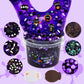 300Ml Black Cat Slime With Clay, Dark Purple Clear Slime Kit For Girls Ages 8-12 With 9 Packs Slime Add-Ins, Slime For Kids Party Favors, Non Stick Slime Toys Birthday Halloween Christmas Easter Gifts