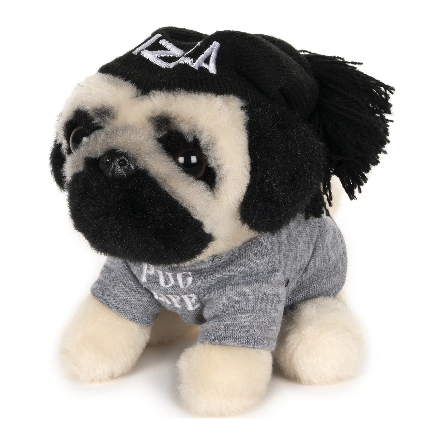 Gund Doug The Pug Pizza Hat Plush Stuffed Animal Dog, 5''