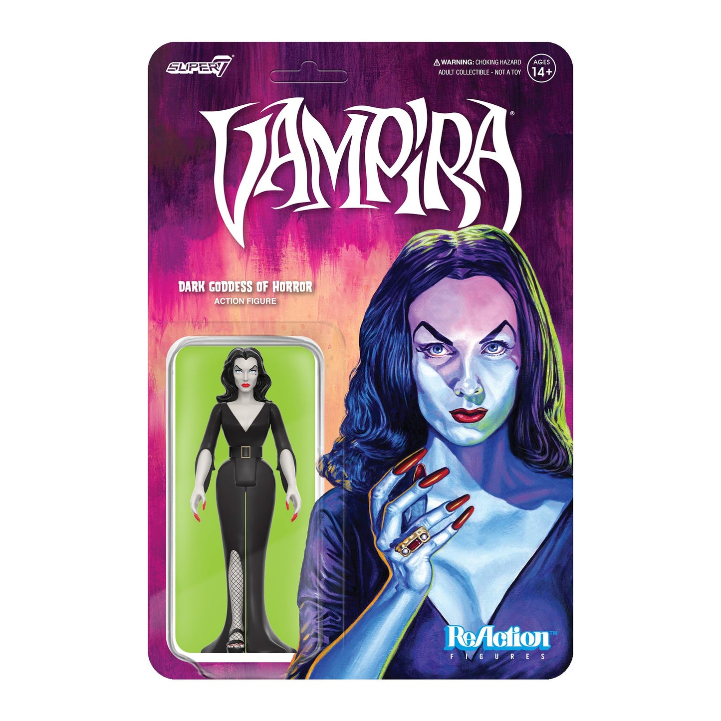 Super7 Vampira Dark Goddess Of Horror - 3.75' Vampira Action Figure Classic Horror Collectibles And Retro Toys