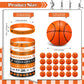 ShinyRelief 72 Pcs Basketball Party Favors Set,24 Basketball Paper Bags 24 Basketball Silicone Wristbands 24 Basketball Stress B